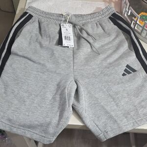 Adidas Heather Gray Shorts with Black Accents
